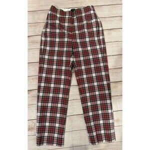 J. Crew Stretch Wool Snowy Stewart Tartan Plaid Pants Size 0 petite